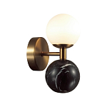 Бра с шарообразным матовым плафоном и шаром из камня на металлическом основании Orb Essence варинант исполнения - 7 | Loft Concept в Волгограде