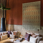 Панно на стену плетеное Макраме бежевый цвет  варинант исполнения - 9 | Loft Concept в Волгограде