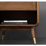 Прикроватная деревянная тумба с ящиком и нишей для хранения Moon Walnut Furniture варинант исполнения - 4 | Loft Concept в Волгограде