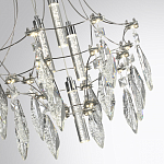 Люстра подвесная из металла с хрустальными подвесками прозрачного цвета Quasar 41 варинант исполнения - 9 | Loft Concept в Волгограде