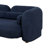 Дизайнерский двухместный диван с мягкими спинкой и подлокотниками синий Madelaine Sofa Blue варинант исполнения - 5 | Loft Concept в Волгограде