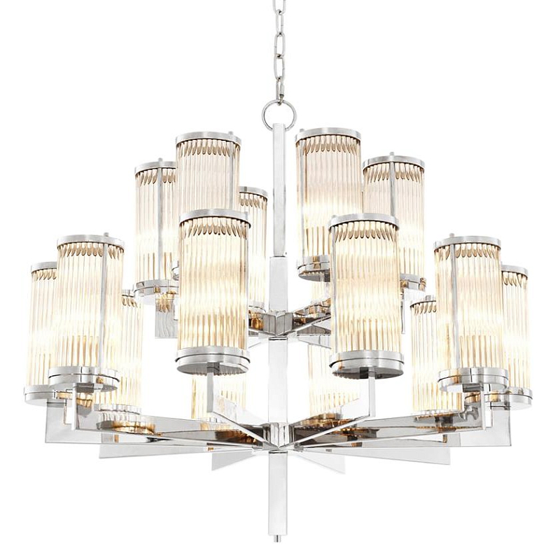 Люстра Chandelier Claridges Никель Прозрачный (Transparent) Люстра Chandelier Claridges Никель Прозрачный (Transparent) в Волгограде | Loft Concept