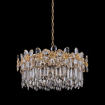 Люстра круглая с декоративными элементами в виде крупных хрустальных цветов Palace Gardens варинант исполнения - 1 | Loft Concept в Волгограде