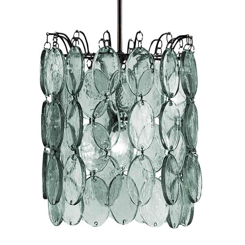 Подвесной светильник с каскадом из декоративных элементов Glass Pendant Черный Прозрачный в Волгограде | Loft Concept 