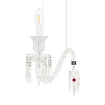 Подвесной светильник стеклянный в виде канделябра Curved Glass Chandelier варинант исполнения - 5 | Loft Concept в Волгограде