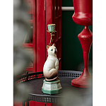 Подсвечник в виде кошки из фарфора с бронзовыми элементами Paradise Cat варинант исполнения - 5 | Loft Concept в Волгограде