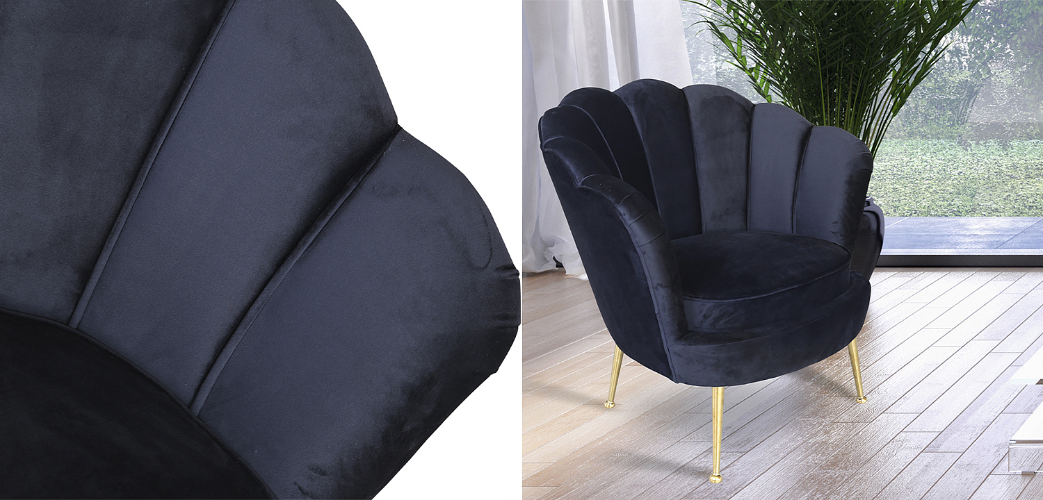 Кресло Trapezium Velur Black Кресло Trapezium Velur Black - Loft-Concept в Волгограде
