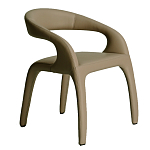 Стул обеденный бежевый из экокожи Unique Futuristic Chair варинант исполнения - 1 | Loft Concept в Волгограде