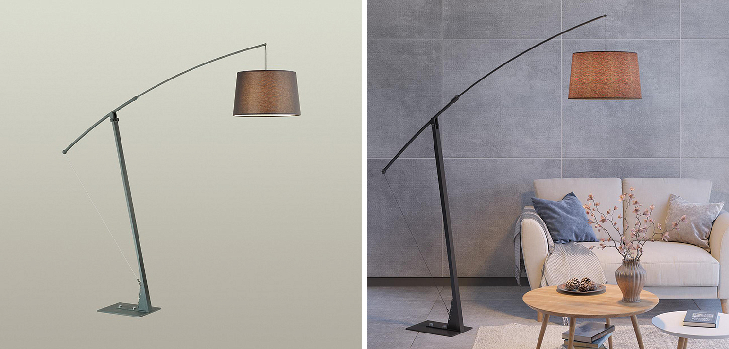 Торшер Floor Lamp Colin black Торшер Floor Lamp Colin black - Loft-Concept в Волгограде