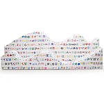 Дизайнерский модульный диван волнистой формы с цветным принтом Poltronova Superonda Sofa варинант исполнения - 41 | Loft Concept в Волгограде