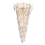 Люстра подвесная в форме перевернутой пирамиды с металлическими ветвями и прозрачными стеклянными подвесками Droplet Chandelier варинант исполнения - 1 | Loft Concept в Волгограде