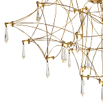 Потолочный светильник с тонкой металлической конструкцией цвета золото Quasar варинант исполнения - 3 | Loft Concept в Волгограде