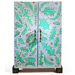 Премиальный Шкаф Defoliation двухстворчатый роспись зеленые листья  варинант исполнения - 2 | Loft Concept в Волгограде