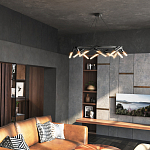 Люстра круглая с трубчатыми лампочками Vanguard Circle варинант исполнения - 4 | Loft Concept в Волгограде