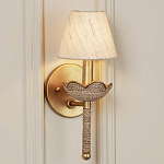 Бра из кованого железа с отделкой плетеной веревкой и сусальным золотом Parisian Style варинант исполнения - 5 | Loft Concept в Волгограде