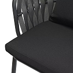 Стул мягкий с декором в виде плетеных лент на спинке и подлокотниках Semicircular Chair Decorated with Ribbons варинант исполнения - 11 | Loft Concept в Волгограде