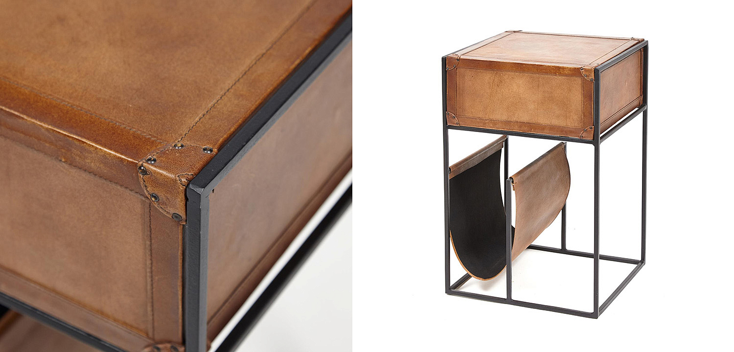 Тумба Industrial leather magazine rack Тумба Industrial leather magazine rack - Loft-Concept в Волгограде