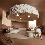 Вязаный подвесной светильник из шерсти Dome Wool Lamp  варинант исполнения - 1 | Loft Concept в Волгограде