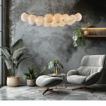 Люстра подвесная круглая с сферическими плафонами из натурального камня Glowing Spheres варинант исполнения - 8 | Loft Concept в Волгограде