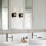 Бра для ванных комнат с прозрачным стеклянным плафоном в форме цилиндра Hinkley варинант исполнения - 8 | Loft Concept в Волгограде