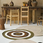 Ковер круглый из хлопка с контрастным узором Bullseye 150 варинант исполнения - 5 | Loft Concept в Волгограде