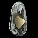 Бра овальное из стекла с золотым элементом Flow Texture  варинант исполнения - 8 | Loft Concept в Волгограде