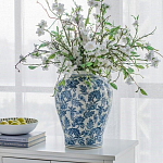 Ваза с крышкой и бело-синим цветочным узором Blue & White Ornament  варинант исполнения - 5 | Loft Concept в Волгограде