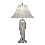 Настольная лампа с белым тканевым абажуром в форме колокола Stiffel варинант исполнения - 2 | Loft Concept в Волгограде