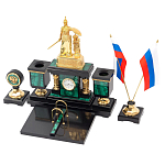 Настольный письменный набор из малахита и долерита Leader Organizer варинант исполнения - 2 | Loft Concept в Волгограде