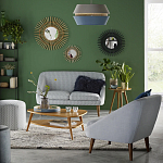 Кресло светло-бирюзовое с принтом Pauley Light Turquoise Armchair варинант исполнения - 6 | Loft Concept в Волгограде