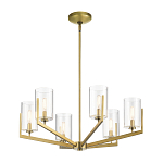 Люстра с 6-ю прозрачными цилиндрическими плафонами Kichler варинант исполнения - 2 | Loft Concept в Волгограде