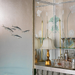 Обои ручная роспись Jakuchu Original colourway on Tarnished Silver gilded paper варинант исполнения - 3 | Loft Concept в Волгограде