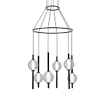 Люстра светодиодная с 6-ю сферическими стеклянными плафонами Splatter варинант исполнения - 2 | Loft Concept в Волгограде