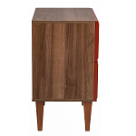 Тумба прикроватная красная из массива бука с 2-мя ящиками Wenge Light варинант исполнения - 2 | Loft Concept в Волгограде