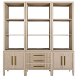 Модульный стеллаж Primo из трех составных элементов Светлый дуб варинант исполнения - 1 | Loft Concept в Волгограде