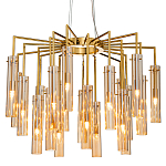 Люстра со стеклянными цилиндрическими плафонами Luminous Cylinders Amber варинант исполнения - 3 | Loft Concept в Волгограде