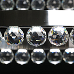 Люстра с двумя кольцами цвета хром и прозрачными хрустальными шарами по периметру Sacramento Transparent Balls Chandelier варинант исполнения - 7 | Loft Concept в Волгограде