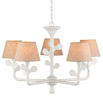 Люстра с белым каркасом и тканевыми абажурами Natural Stems варинант исполнения - 1 | Loft Concept в Волгограде