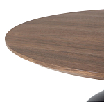 Столик журнальный с круглой деревянной столешницей на черном фактурном основании Bourgeon варинант исполнения - 1 | Loft Concept в Волгограде