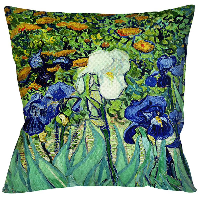 Подушка декоративная с цветочным принтом Flowers in Impressionism Мульти Бежевый Подушка декоративная с цветочным принтом Flowers in Impressionism Мульти Бежевый в Волгограде | Loft Concept