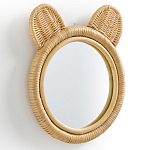 Зеркало из ротанга в форме головы медведя Wicrer Furniture варинант исполнения - 2 | Loft Concept в Волгограде