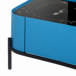 Тумба прикроватная чёрно-голубая с  ящиком Blue Cabinet варинант исполнения - 4 | Loft Concept в Волгограде