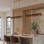 Люстра линейная полукруглой формы Wooden Horseshoe варинант исполнения - 6 | Loft Concept в Волгограде