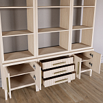 Модульный стеллаж Primo из трех составных элементов Светлый дуб варинант исполнения - 4 | Loft Concept в Волгограде