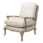 Кресло со спинкой из ротанга Ellie Rattan Armchair beige print flax варинант исполнения - 3 | Loft Concept в Волгограде