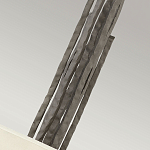 Люстра подвесная с широким белым текстильным абажуром и вертикальными декоративными элементами Hinkley варинант исполнения - 9 | Loft Concept в Волгограде