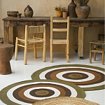 Ковер круглый из хлопка с контрастным узором Bullseye 150 варинант исполнения - 6 | Loft Concept в Волгограде