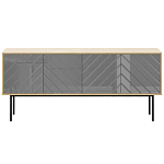 Длинная тумба с зеркальным декором Serena варинант исполнения - 6 | Loft Concept в Волгограде