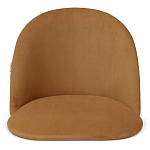 Барный стул со спинкой и металлической подставкой на 3-х деревянных ножках Горчичный Велюр Vendramin Chair варинант исполнения - 3 | Loft Concept в Волгограде