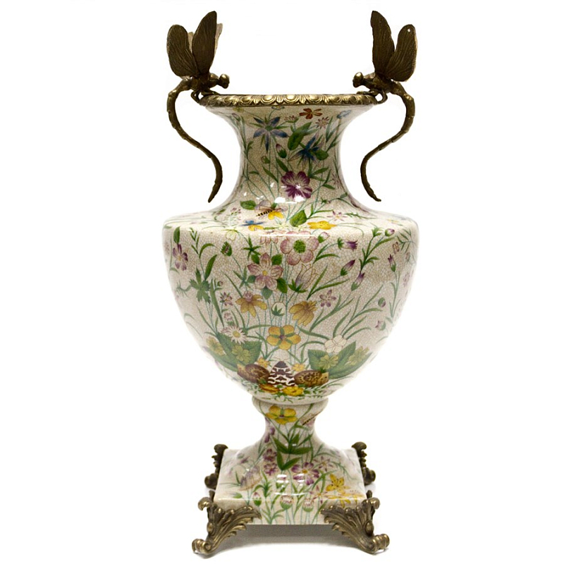 Фарфоровая ваза Vase on Pedestal Мульти Бронза Фарфоровая ваза Vase on Pedestal Мульти Бронза в Волгограде | Loft Concept